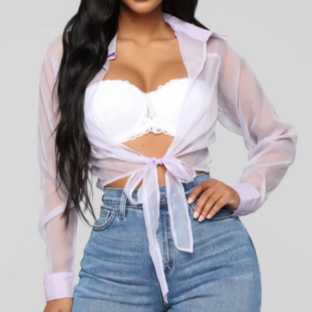 Fashion Nova Lavender Crop Top